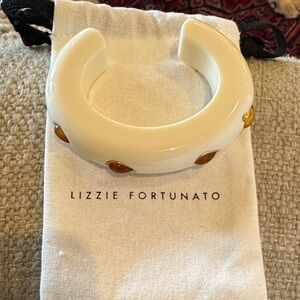 Lizzie Fortunato Ivory domed acrylic Cuff Bracelet